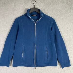 Kirkland Signature Men’s Blue Mock Neck Full Zip Jacket Size‎ Small Cotton Blend